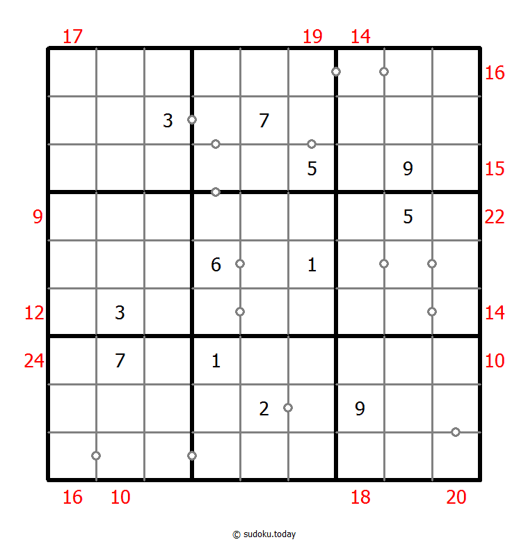 混合数独（连续+边框和）