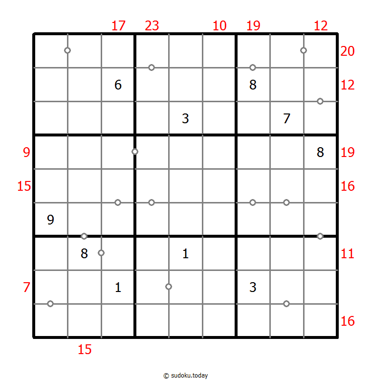混合数独（非全标连续+边框和） #22688
