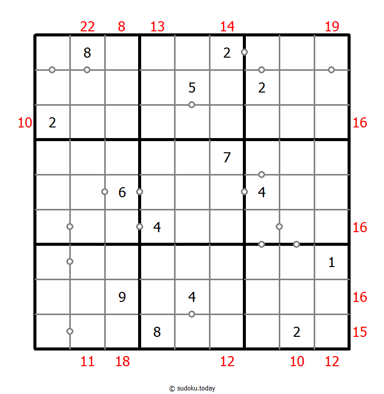 混合数独（非全标连续+边框和） #22696