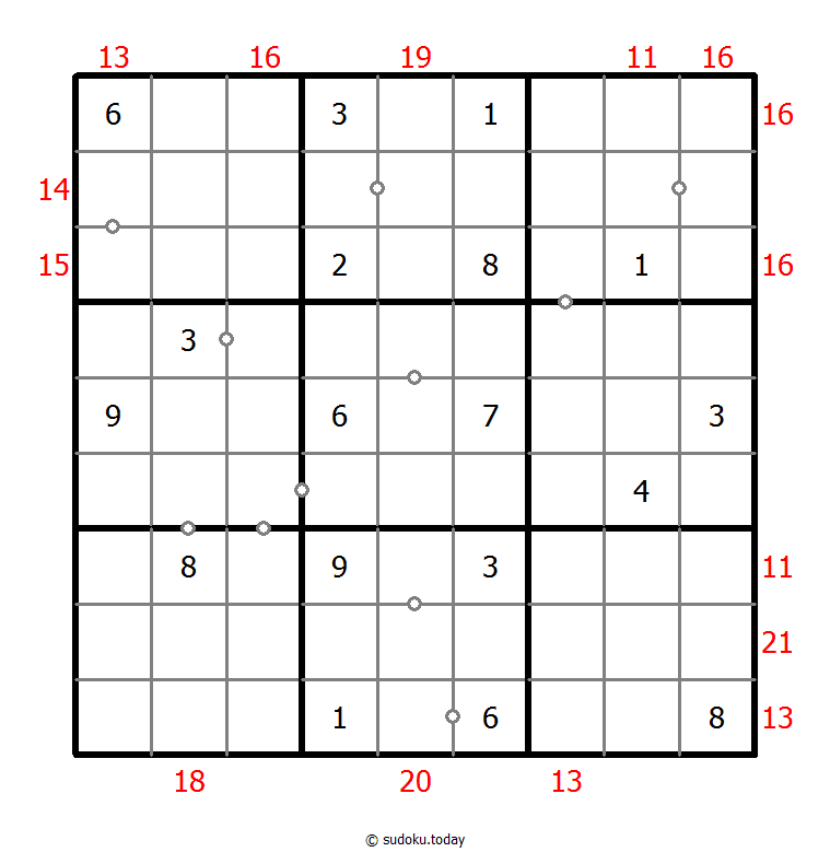 混合数独（非全标连续+边框和） #22707