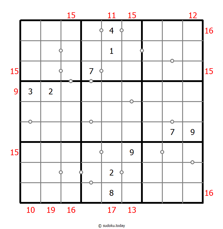 Hybrid Sudoku ( Consecutive Pairs + Sum Frame ) 2025年11月20日