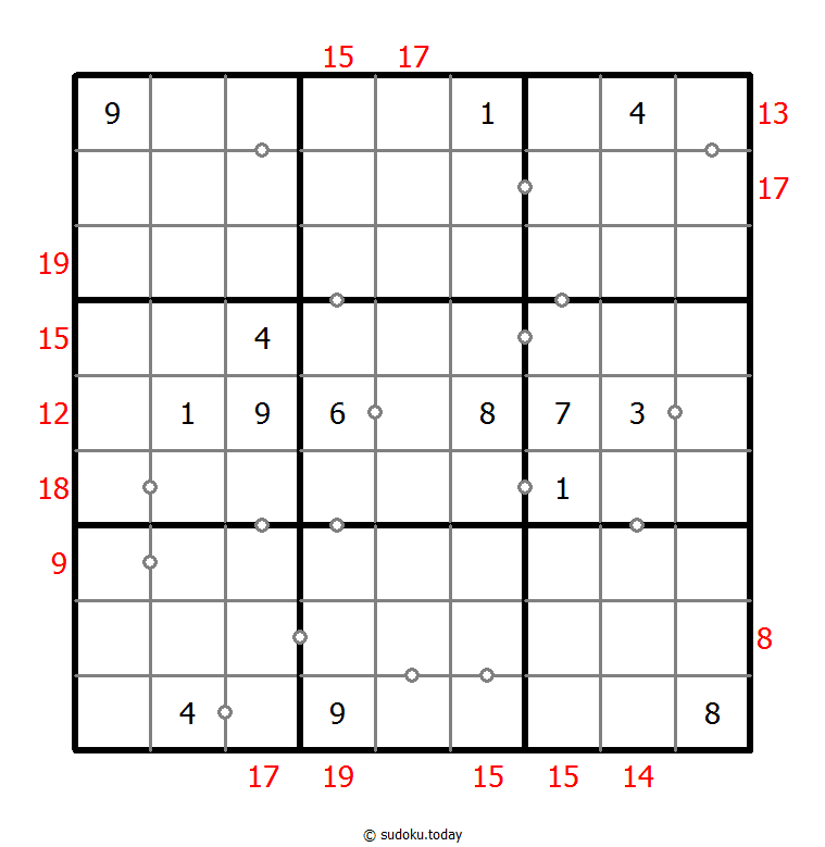 Hybrid Sudoku ( Consecutive Pairs + Sum Frame ) 2026年01月03日