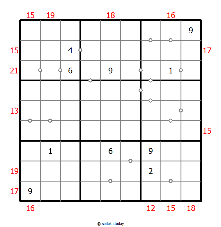 混合数独（非全标连续+边框和） #22758