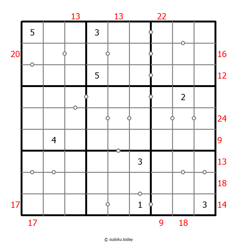 混合数独（非全标连续+边框和） #22782
