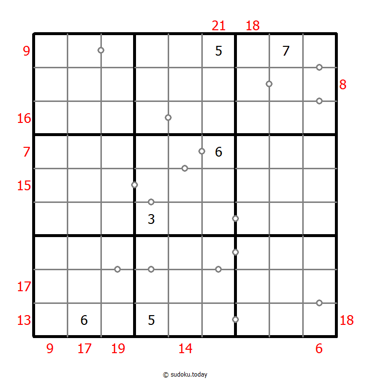 混合数独（非全标连续+边框和） #22879