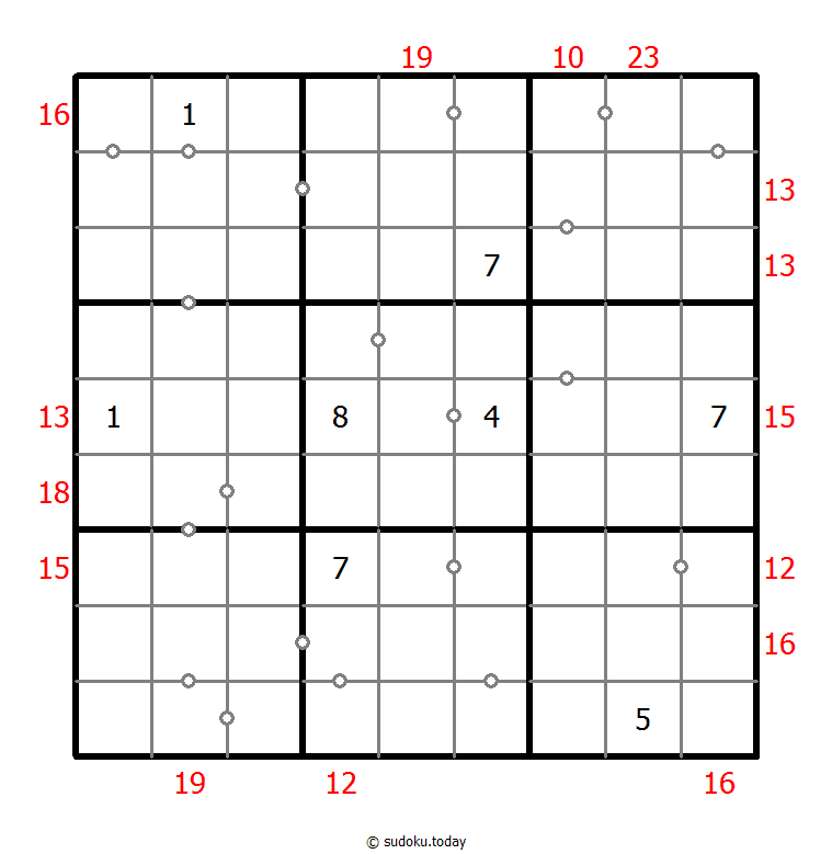 混合数独（非全标连续+边框和） #22929