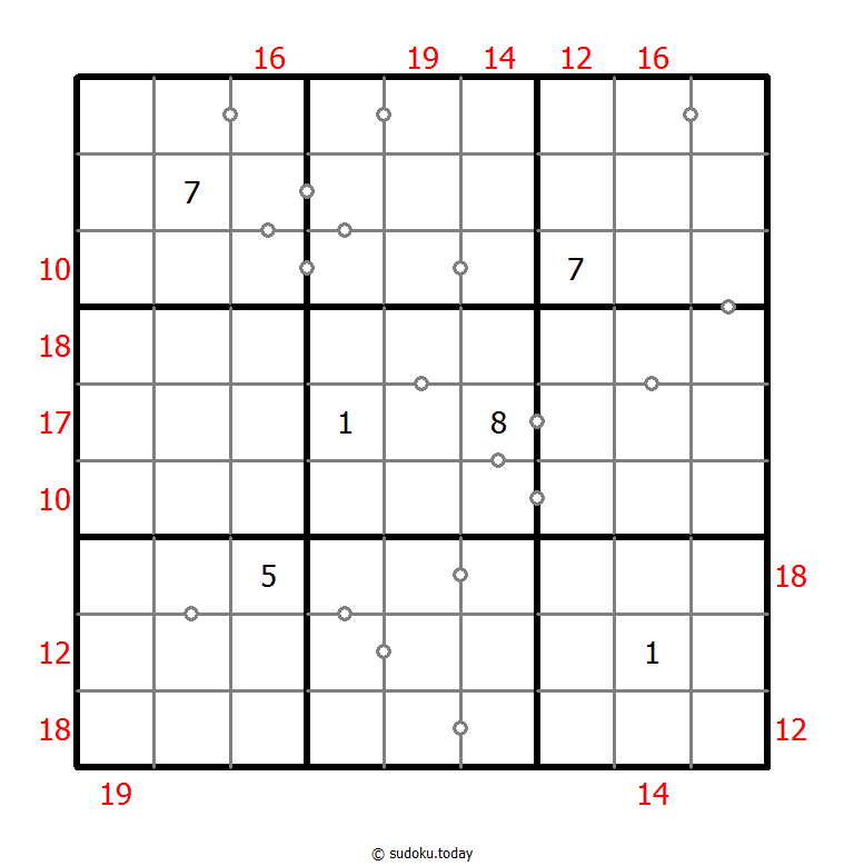 混合数独（非全标连续+边框和） #22939
