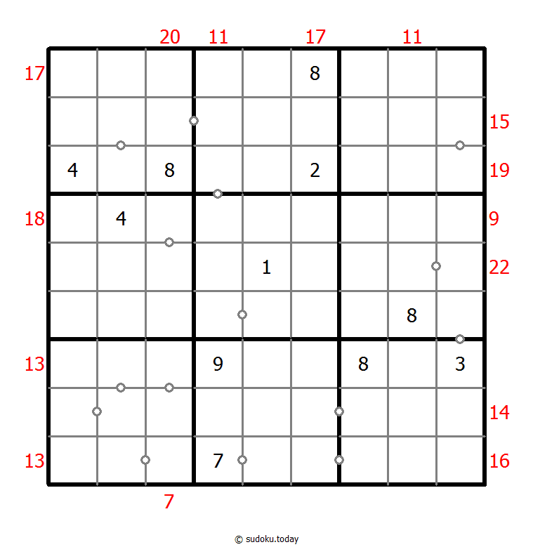 混合数独（非全标连续+边框和） #23874