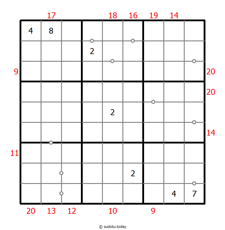 Hybrid Sudoku ( Consecutive Pairs + Sum Frame ) 2025年12月17日