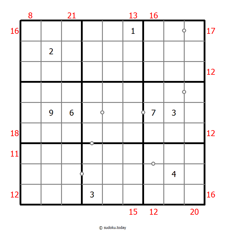 Hybrid Sudoku ( Consecutive Pairs + Sum Frame ) 2025年11月04日