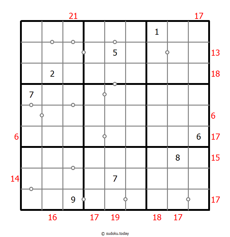 混合数独（非全标连续+边框和） #23927