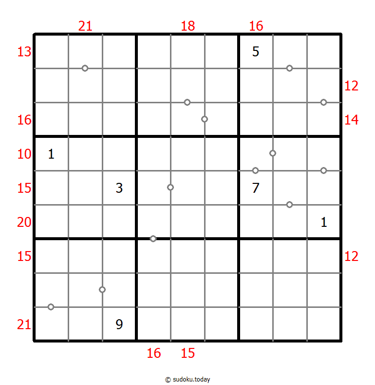 混合数独（非全标连续+边框和） #23953