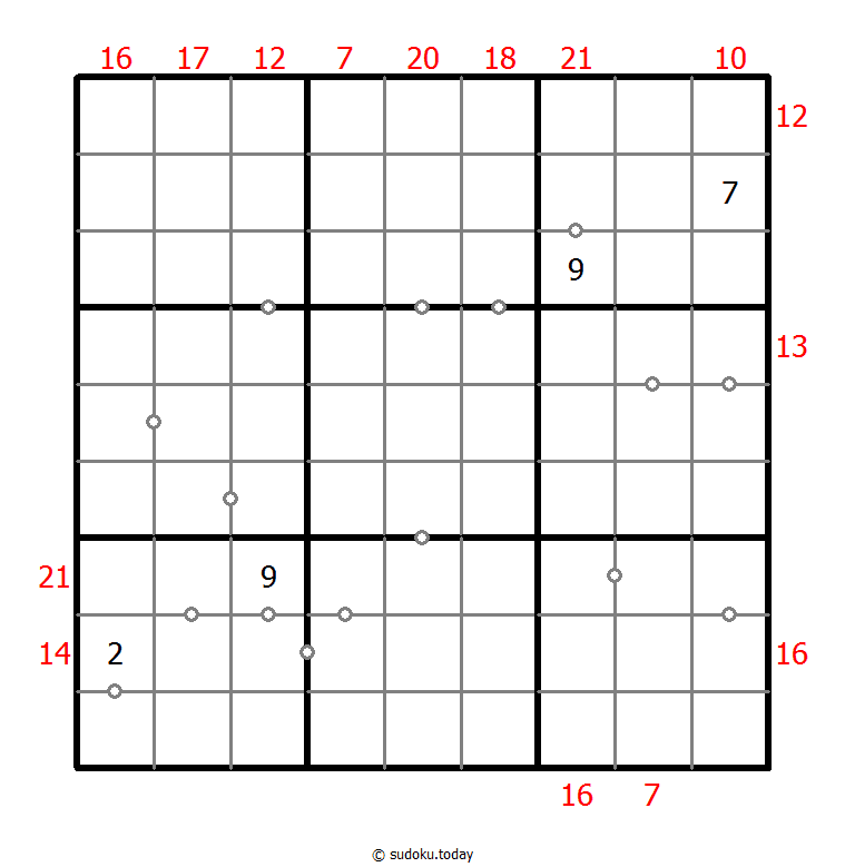 混合数独（非全标连续+边框和） #23965