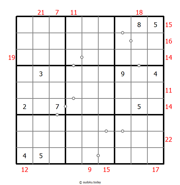 混合数独（非全标连续+边框和） #23966