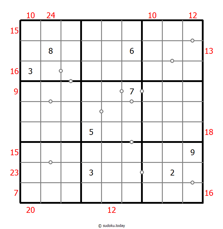混合数独（非全标连续+边框和） #23972
