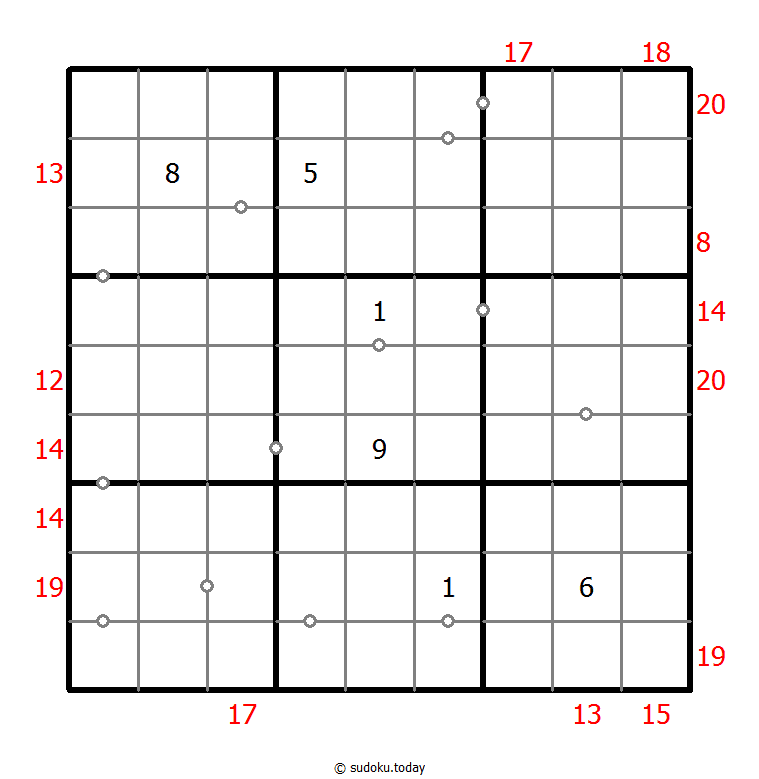 混合数独（非全标连续+边框和） #23981