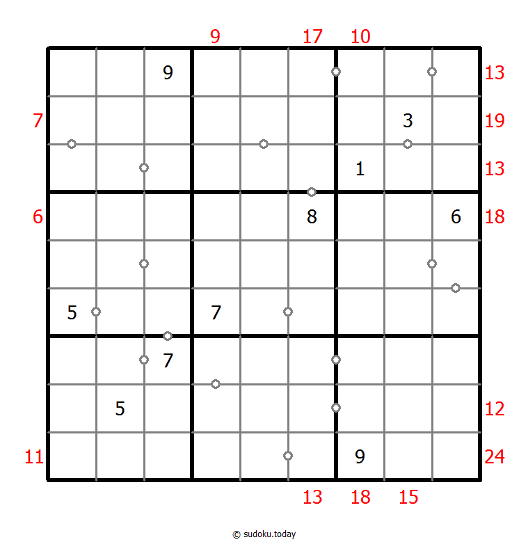 混合数独（非全标连续+边框和） #23996