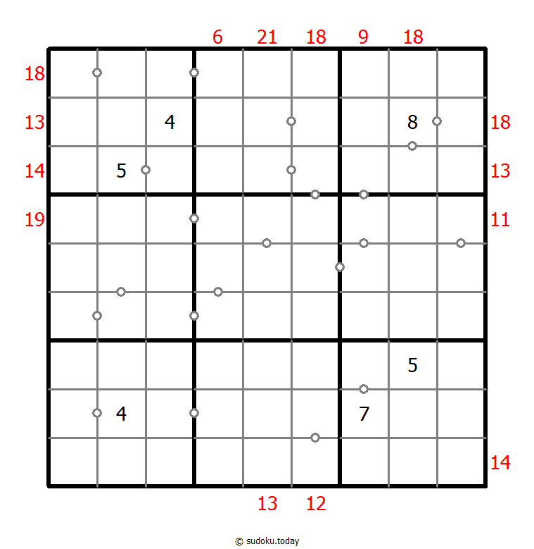 混合数独（非全标连续+边框和）