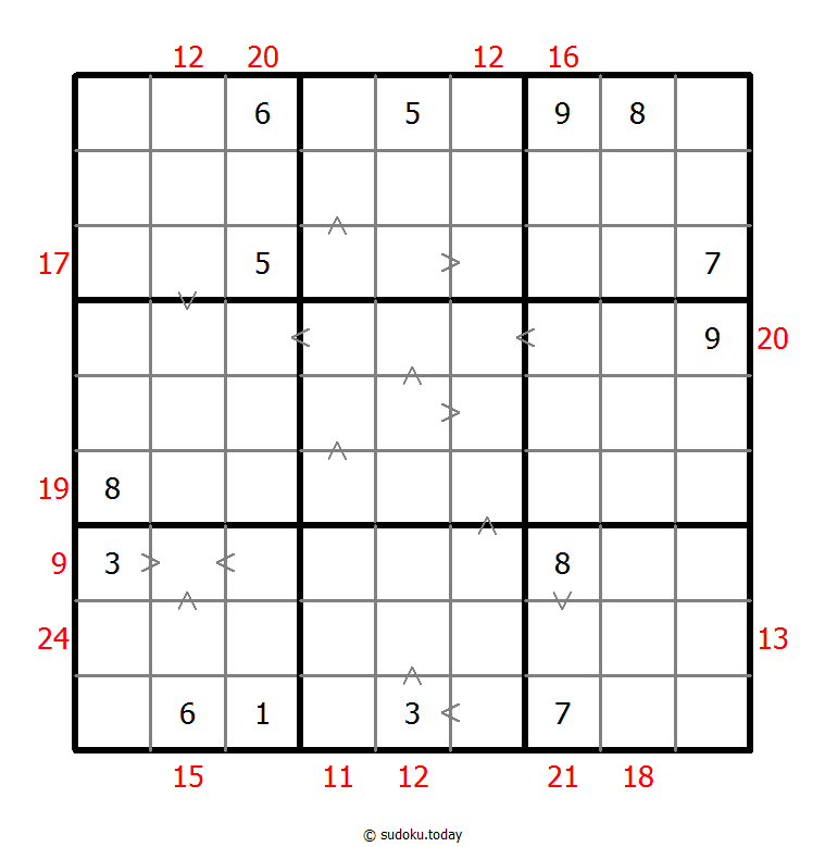 混合数独（数比+边框和） #22387