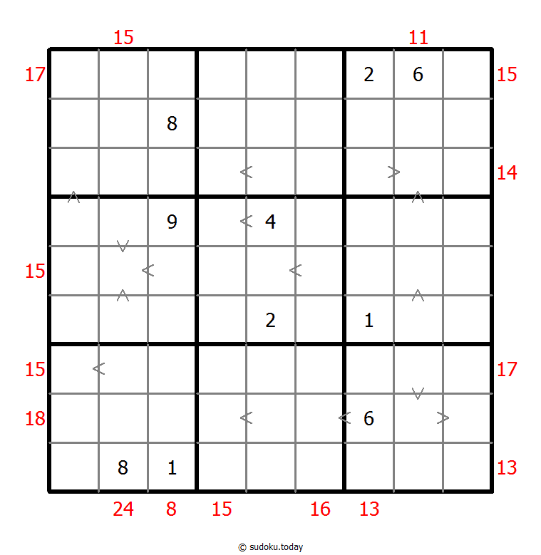混合数独（数比+边框和） #22488