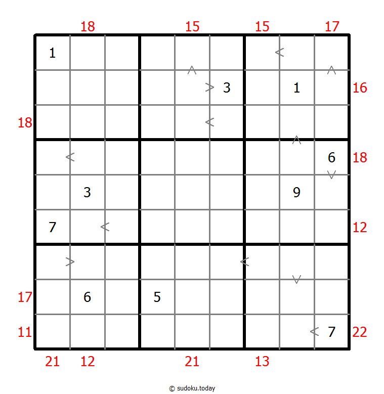 混合数独（数比+边框和） #22653