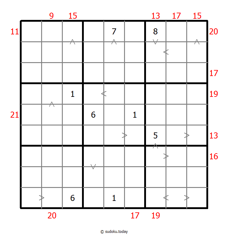 混合数独（数比+边框和） #22784