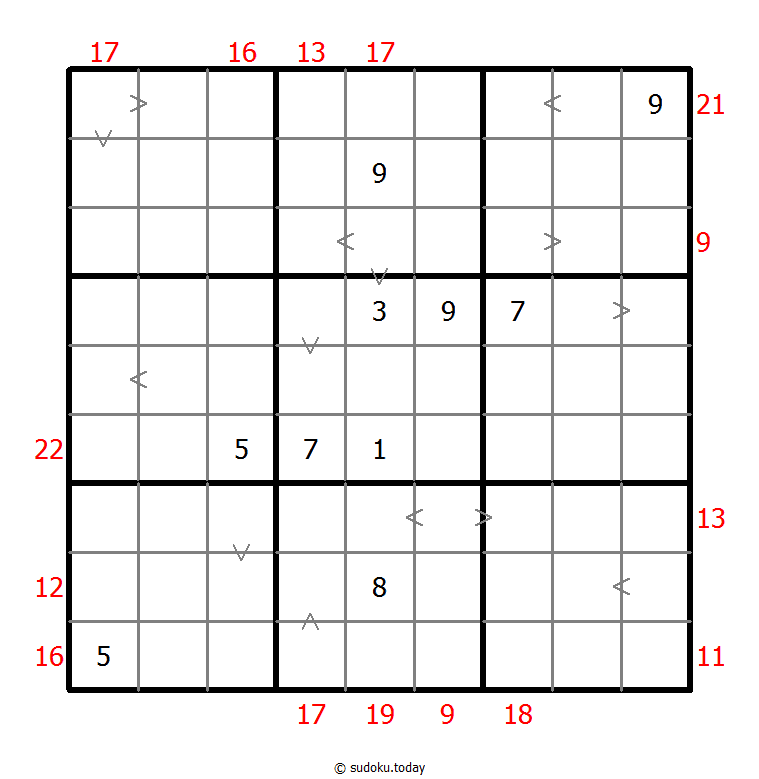 混合数独（数比+边框和） #22834
