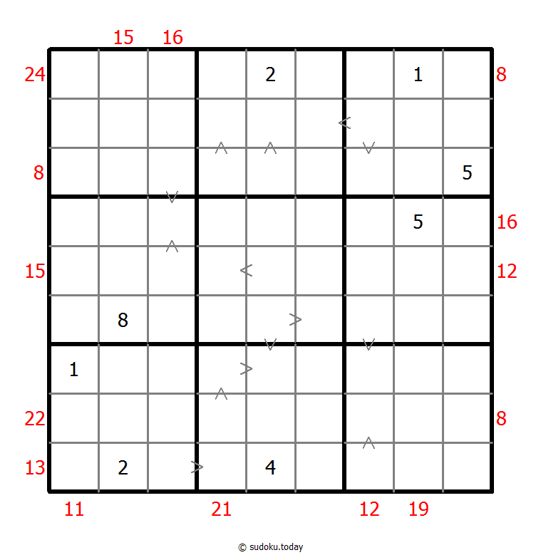 混合数独（数比+边框和） #23391