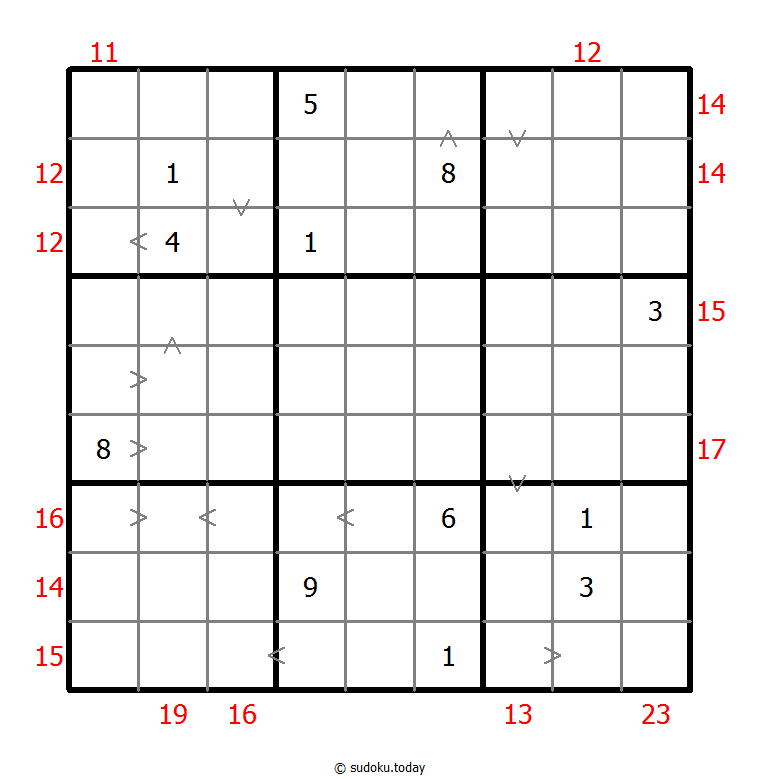 混合数独（数比+边框和） #23920