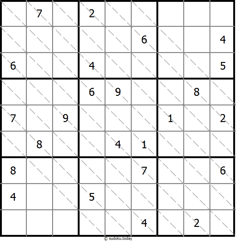 多对角线数独 #13424