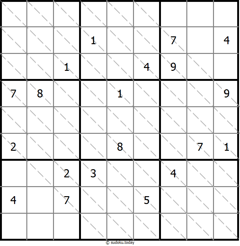 多对角线数独 #13428