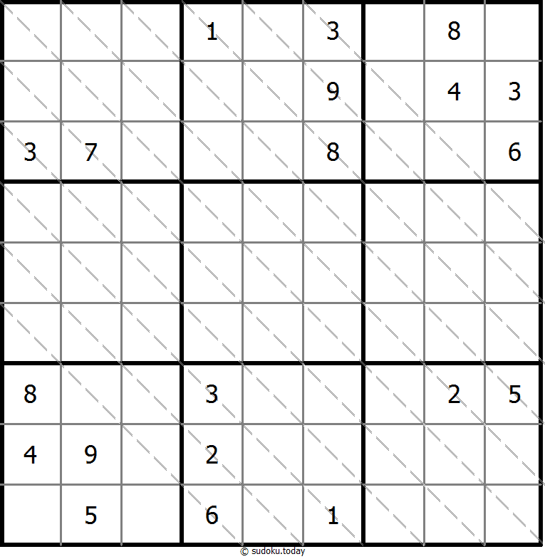 多对角线数独 #13429