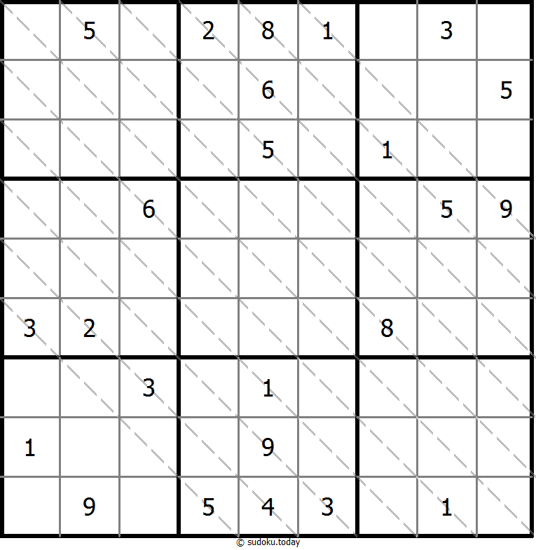 多对角线数独 #13441
