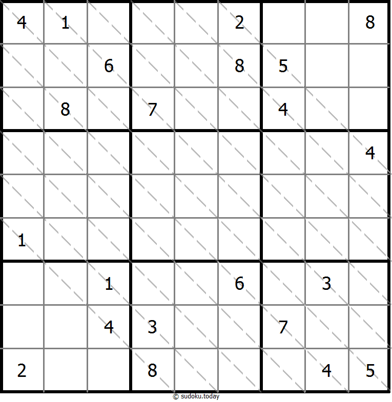 多对角线数独 #13442