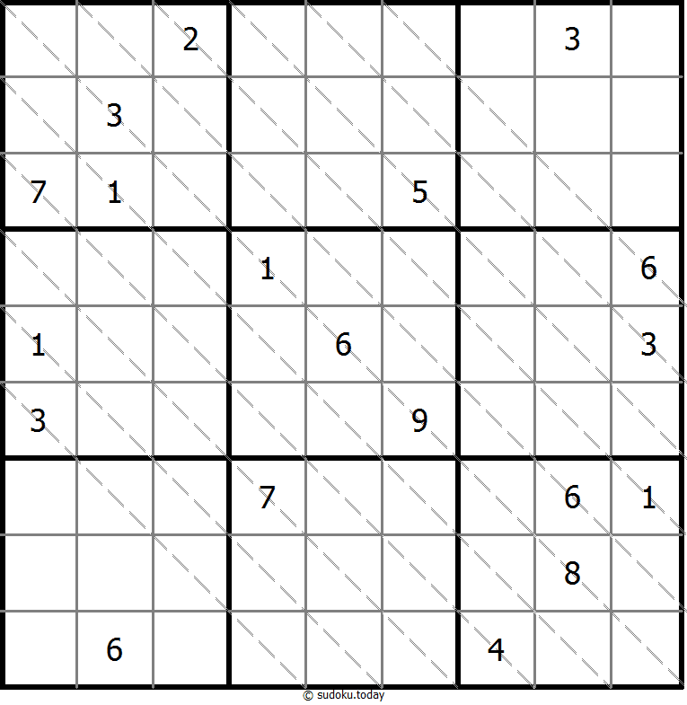 多对角线数独 #13443