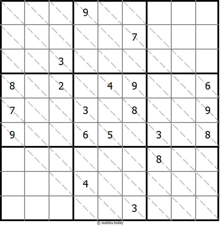多对角线数独 #13444