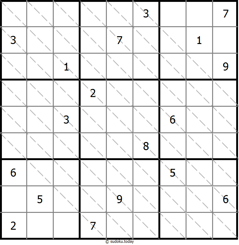 多对角线数独 #13448