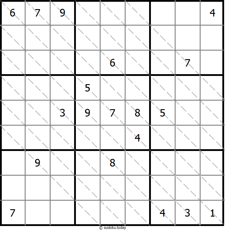 多对角线数独 #13449