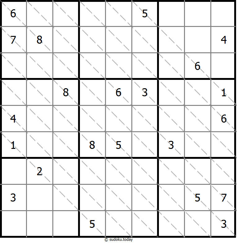 多对角线数独 #13454