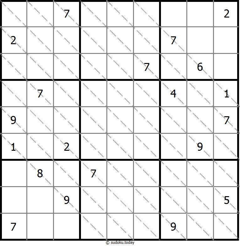多对角线数独 #13461