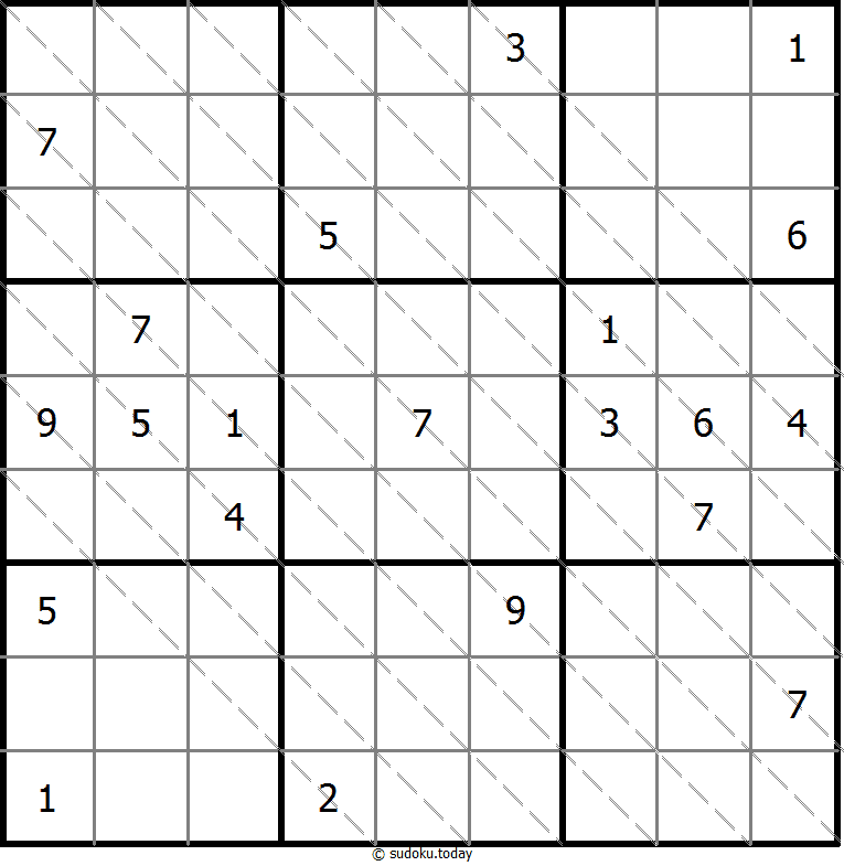 多对角线数独 #13462