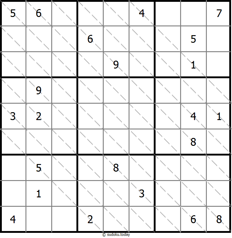 多对角线数独 #13463