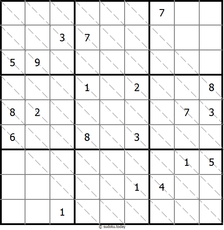 多对角线数独 #13465