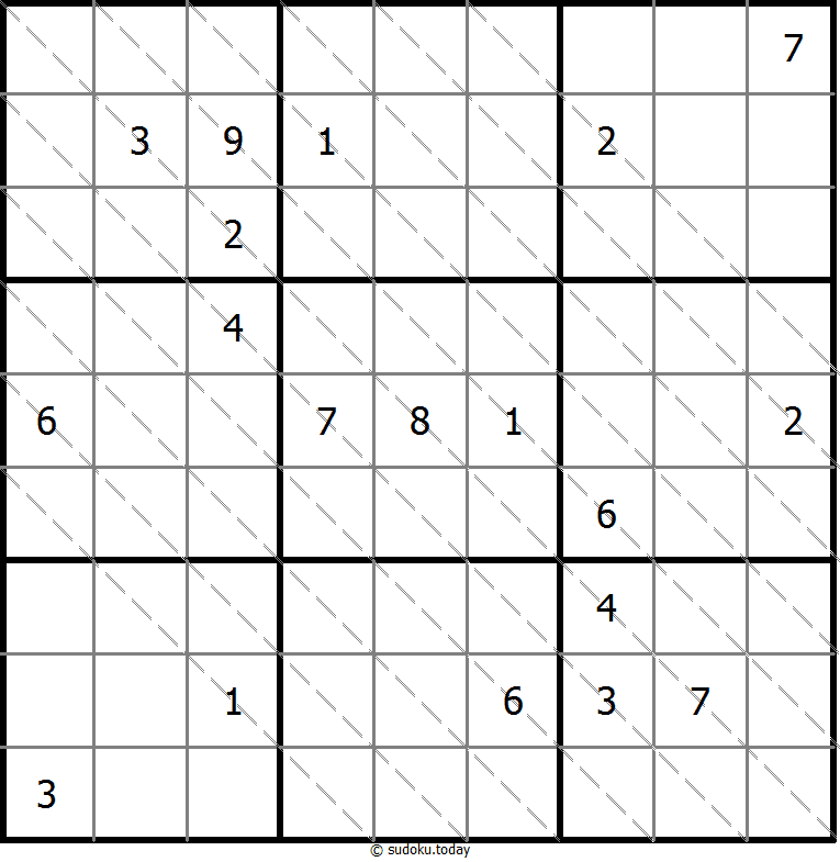 多对角线数独 #13466
