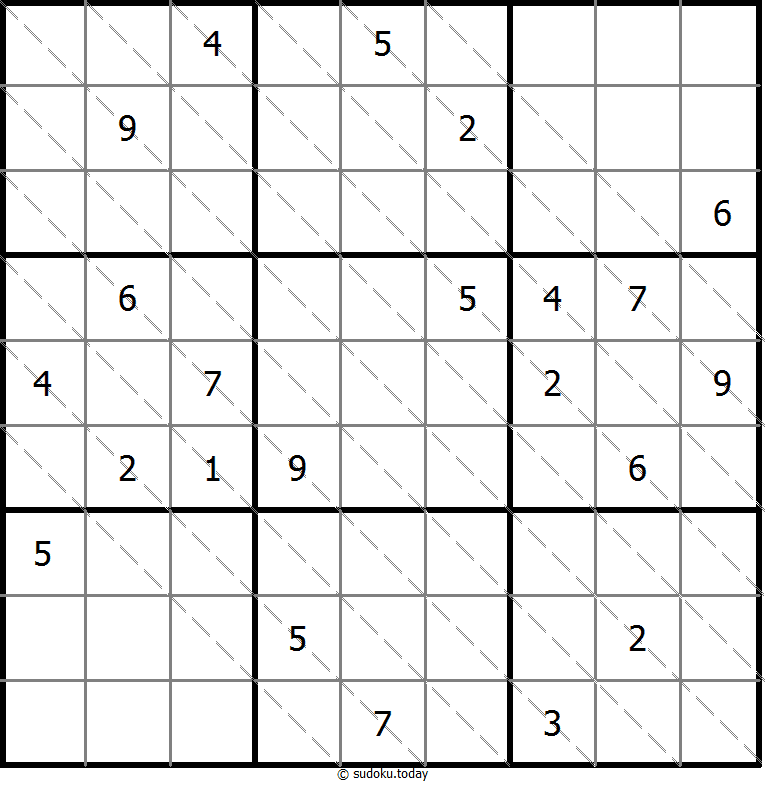 多对角线数独 #13468