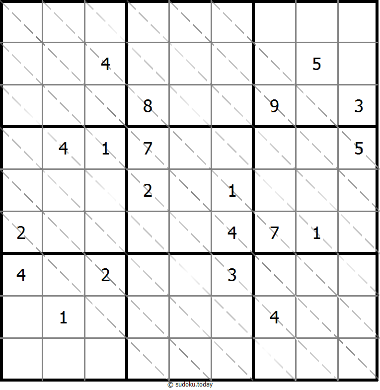 多对角线数独 #13470