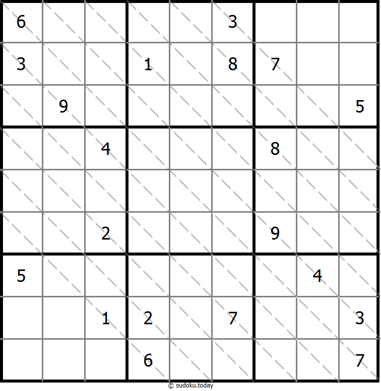 多对角线数独 #13471