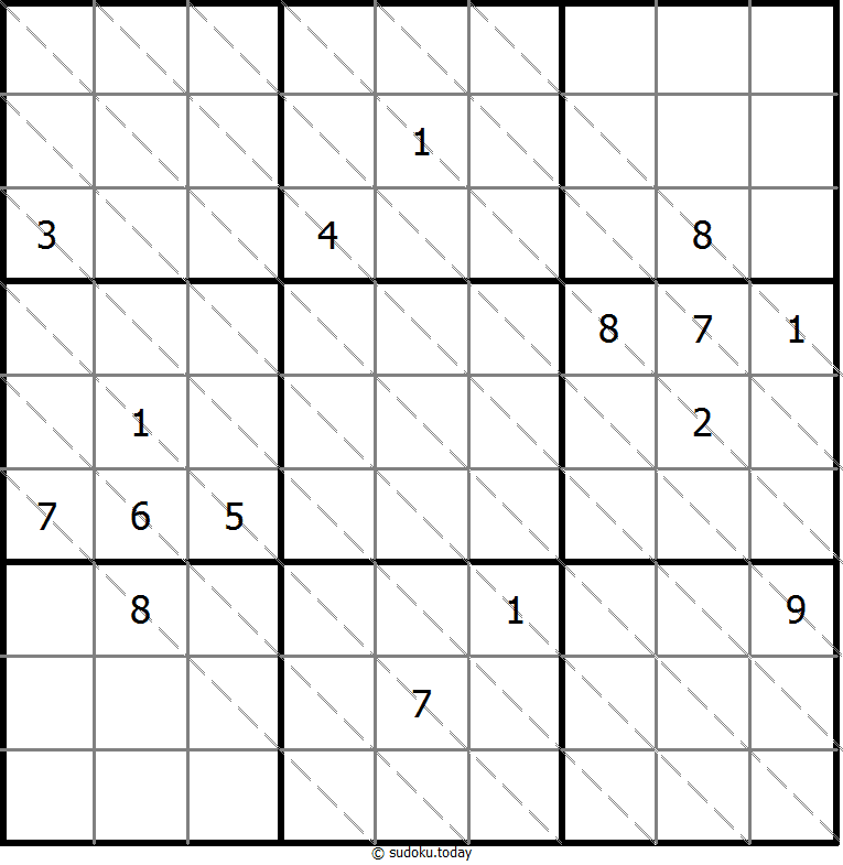 多对角线数独 #13472