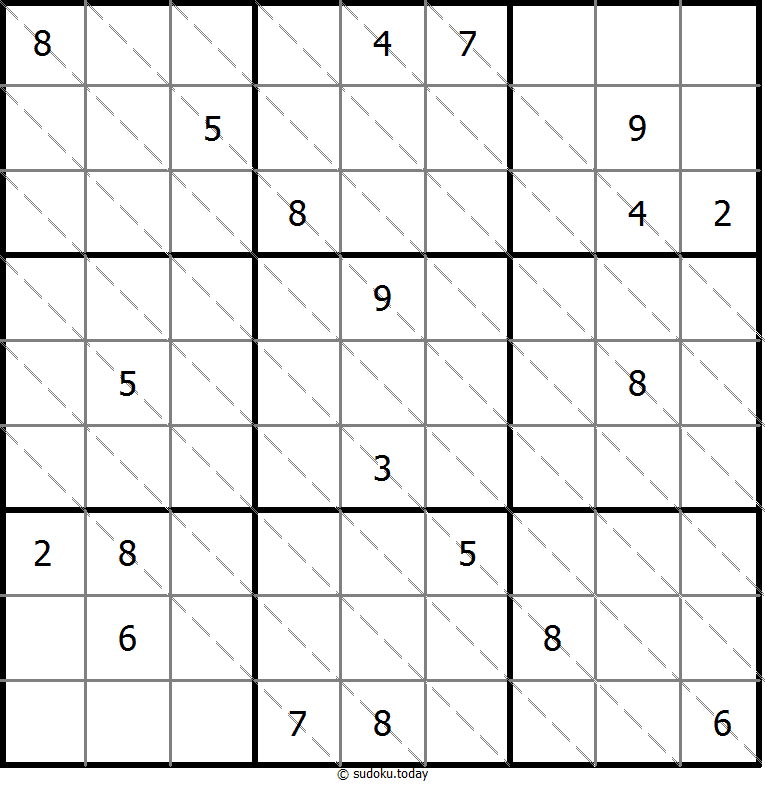 多对角线数独 #13477