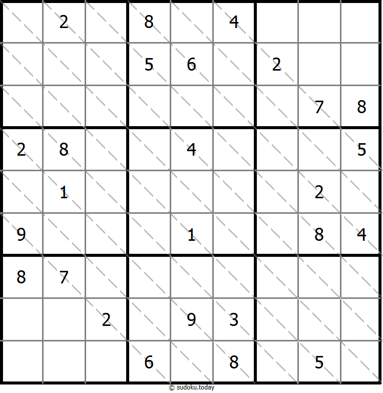 多对角线数独 #13484
